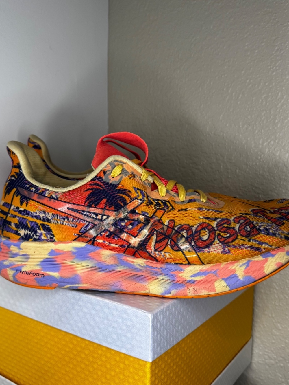 ASICS Noosa Tri 14 Women’s 11 Orange Pop Tropical Running Shoes 1012B208